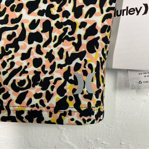 Hurley Wild Party Animal Print Teardrop Sleeveless Crop Top XS NWT - Picture 3 of 6